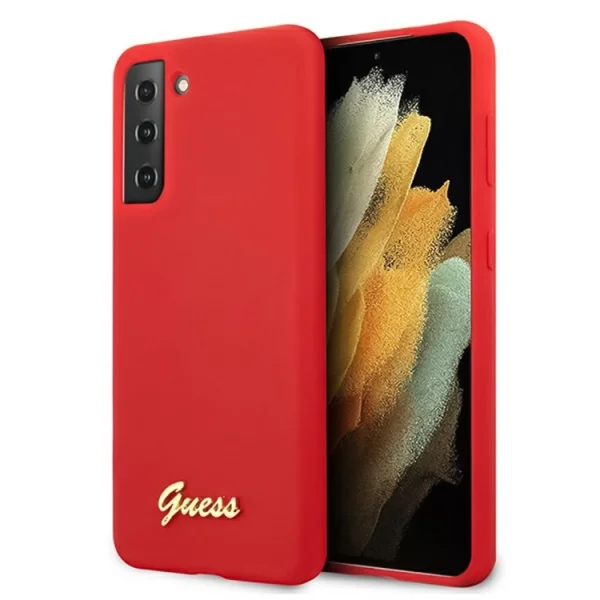 Guess Vintage Cover Case for Samsung Galaxy S21, Red 1