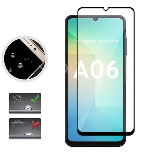 Glass Protector OG Full Glue 5D for Samsung Galaxy A06, Black 2