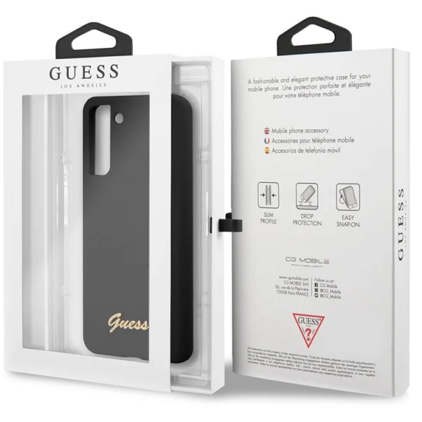 Guess Vintage Cover Case for Samsung Galaxy S21, Black 5