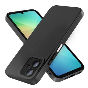 Силиконов калъф Matt Frame за Samsung Galaxy A06, Черен