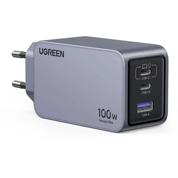 UGREEN X757 Nexode Pro Charger, 220V, 2xUSB-C,1xUSB A, GaN, 100W, with USB-C Cable 2