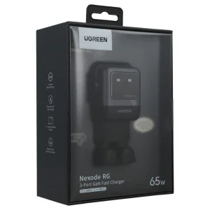 Зарядно устройство UGREEN CD361 Robot, 2xUSB-C,1xUSB A, 65W, Сив 6