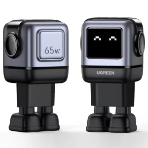 Зарядно устройство UGREEN CD361 Robot, 2xUSB-C,1xUSB A, 65W, Сив 5
