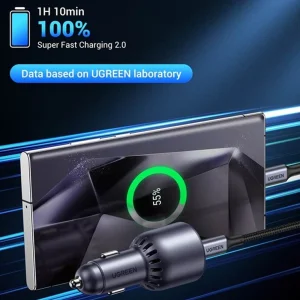 Зарядно за кола UGREEN EC701, 12V-24V, USB-C, USB-A, 63W 4