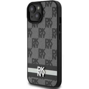DKNY Case for iPhone 15, PU Leather Checkered Pattern and Stripe Case, DKHCP15SPCPTSSK 5