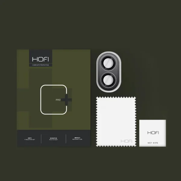 Стъклен Протектор HOFI Camring Pro Plus за камерата на iPhone 16 / 16 Plus, Черен 2