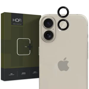 Стъклен Протектор HOFI Camring Pro Plus за камерата на iPhone 16 / 16 Plus, Черен