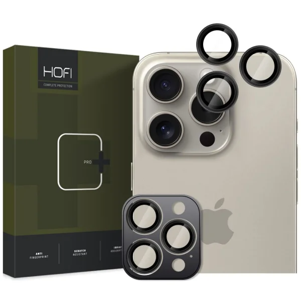 HOFI Camring Pro Plus Glass Camera Protector for iPhone 16 Pro / 16 Pro Max, Black 1
