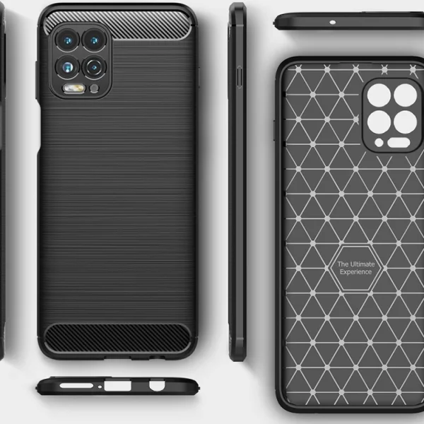 Силиконов Калъф Carbon Fibre Brushed за Motorola Edge S / Moto G100, Черен 4