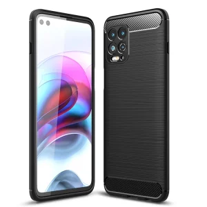 Силиконов Калъф Carbon Fibre Brushed за Motorola Edge S / Moto G100, Черен
