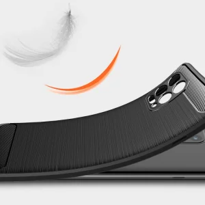 Силиконов Калъф Carbon Fibre Brushed за Motorola Edge S / Moto G100, Черен 3