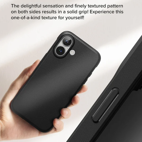 Силиконов калъф Ringke Onyx Magnetic MagSF за iPhone 16, Черен 5