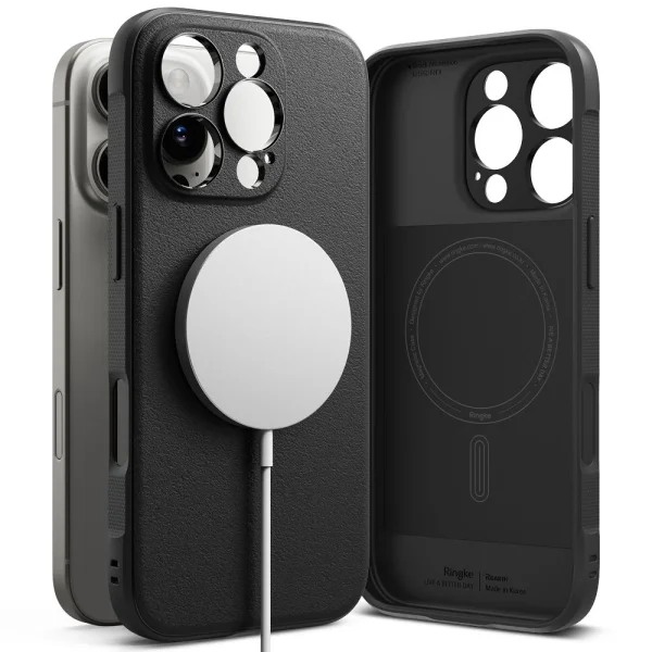 Силиконов калъф Ringke Onyx Magnetic MagSF за iPhone 16 Pro Max, Черен 3