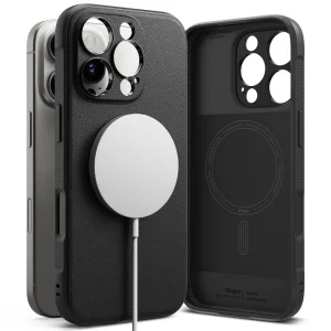 Силиконов калъф Ringke Onyx Magnetic MagSF за iPhone 16 Pro Max, Черен 3