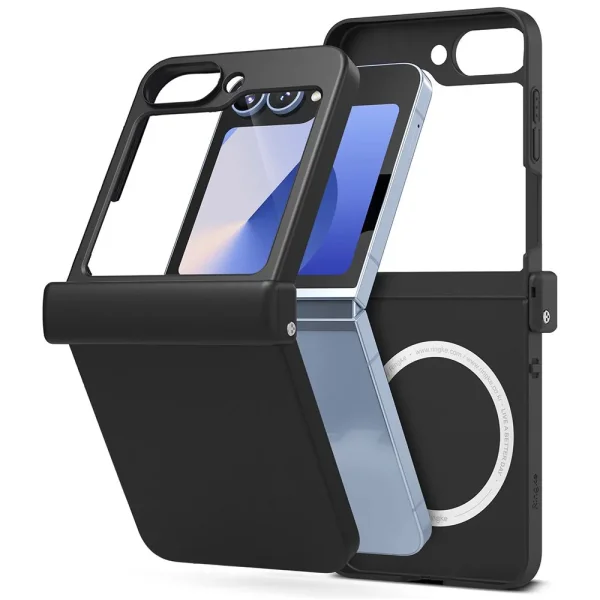 Удароустойчив калъф Ringe Slim Hinge Magnetic MagSF за Samsung Galaxy Z Flip 6, Черен 3