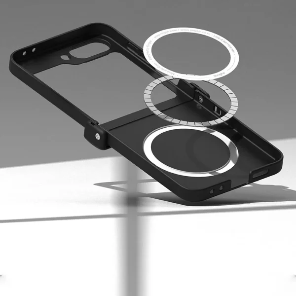 Удароустойчив калъф Ringe Slim Hinge Magnetic MagSF за Samsung Galaxy Z Flip 6, Черен 2