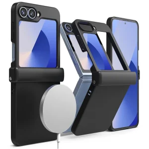 Удароустойчив калъф Ringe Slim Hinge Magnetic MagSF за Samsung Galaxy Z Flip 6, Черен 4