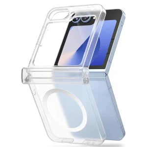 Удароустойчив калъф Ringe Slim Hinge Magnetic MagSF за Samsung Galaxy Z Flip 6, Прозрачен