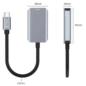 Адаптер Tech-Protect Type-C към HDMI 2.1, 4K, 60HZ, Черен 3