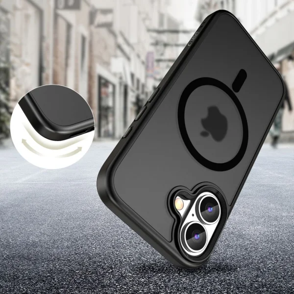 Удароустойчив калъф TECH-PROTECT Magmat MagSafe за iPhone 16, Черен 2