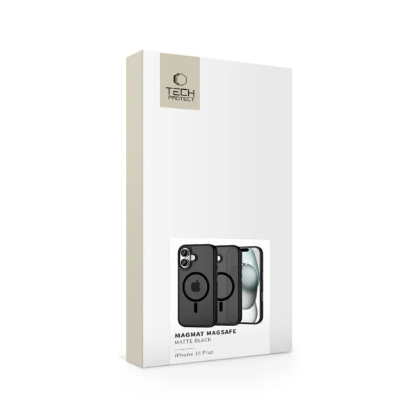 Удароустойчив калъф TECH-PROTECT Magmat MagSafe за iPhone 16, Черен 5