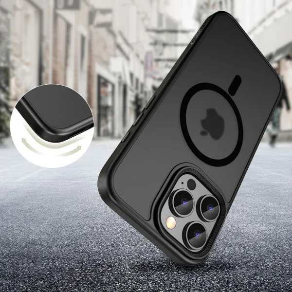 Удароустойчив калъф TECH-PROTECT Magmat MagSafe за iPhone 16 Pro Max, Черен 2