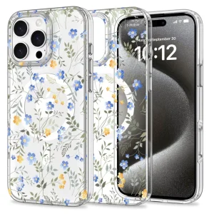 Удароустойчив калъф Tech-Protect Magmood MagSafe за iPhone 16 Pro Max, Цветя
