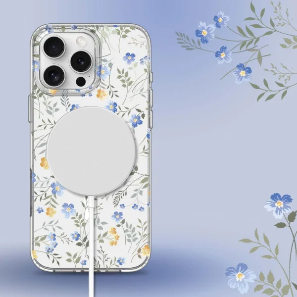 Shockproof case Tech-Protect Magmood MagSafe for iPhone 16 Pro, Flowers 2