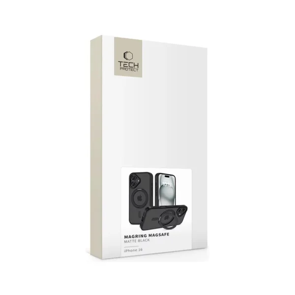 Shockproof Case Tech-Protect Magring MagSafe for iPhone 16, Black 5