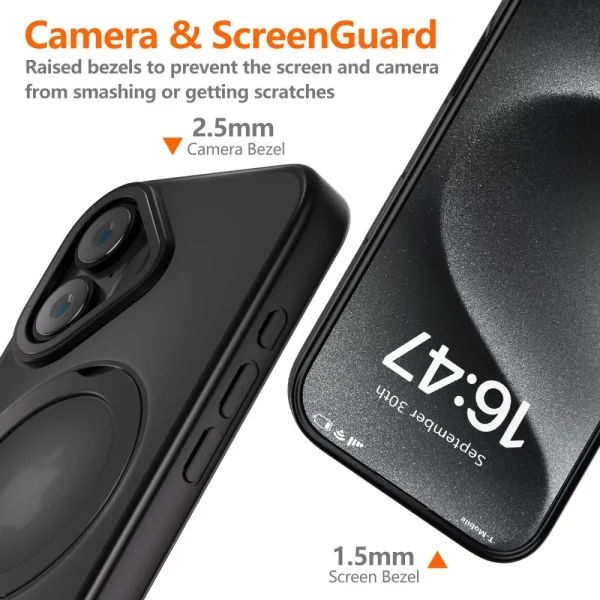 Shockproof Case Tech-Protect Magring MagSafe for iPhone 16, Black 2