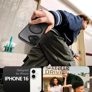 Shockproof Case Tech-Protect Magring MagSafe for iPhone 16, Black 3