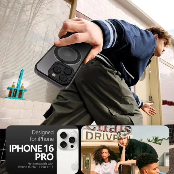 Shockproof case Tech-Protect Magring MagSafe for iPhone 16 Pro, Black 4
