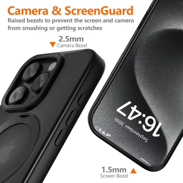 Shockproof case Tech-Protect Magring MagSafe for iPhone 16 Pro, Black 2
