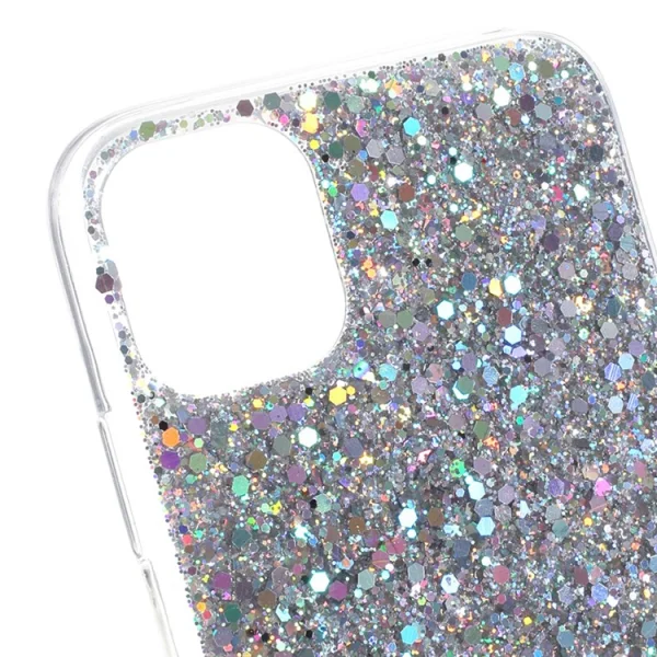 Silicone case Flash Powder for iPhone 11, Silver 2