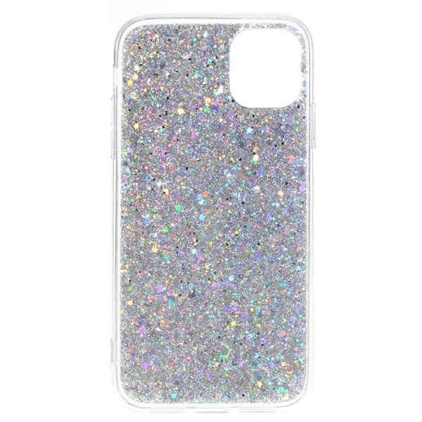 Silicone case Flash Powder for iPhone 11, Silver 3