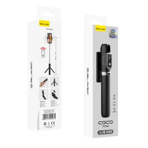 Селфи стик с трипод Blavec Coco P04, remote control 0.7 m, SSCP04-TRB07, Черен 6