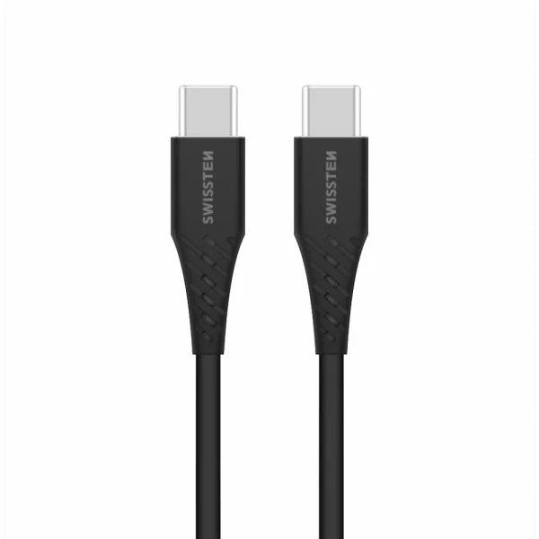 Кабел SWISSTEN USB-C - USB-C, Power Delivery, 5A, 100W, 2.5m, Черен 1
