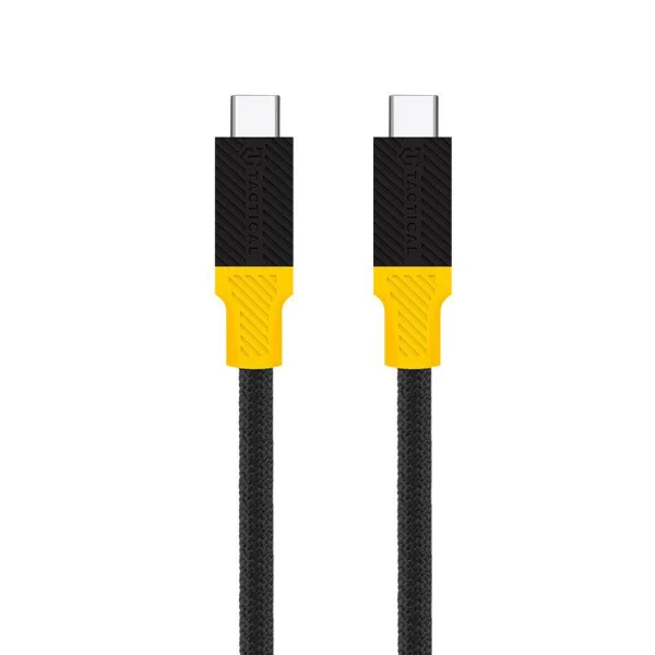 Tactical BlackBird USB4 Cable, USB-C to USB-C, 1m, 240W, Black-Yellow 1