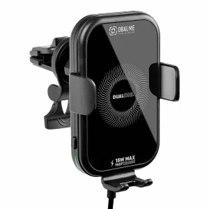 Стойка за кола OBAL-ME GravCharger Wireless Car 15W, Черен