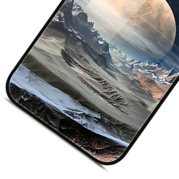 Стъклен Гръб Glass за iPhone 12 Pro / iPhone 12, Бяла планета 3