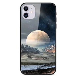 Стъклен Гръб Glass за iPhone 12 Pro / iPhone 12, Бяла планета