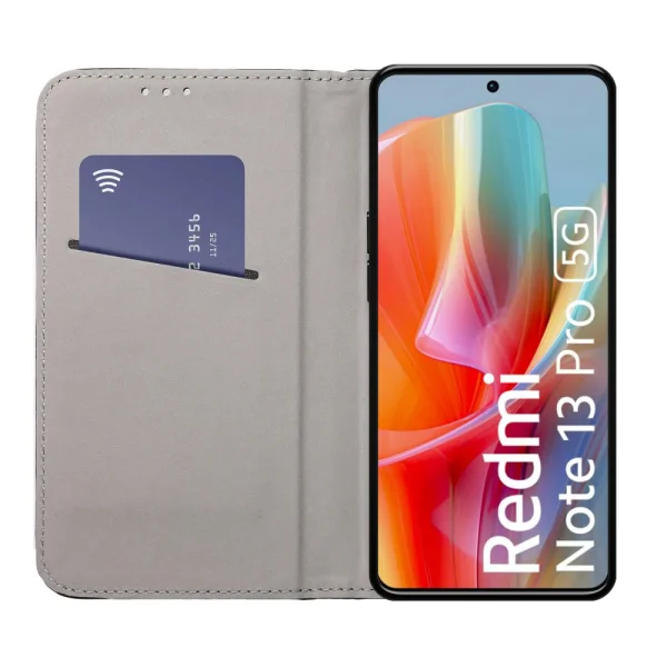 Magnetic Book Case for Xiaomi Redmi Note 13 Pro 5G, Black 2