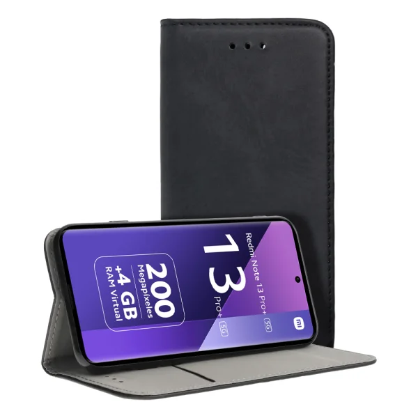 Калъф Тефтер Magnetic за Xiaomi Redmi Note 13 Pro Plus 5G, Черен 3
