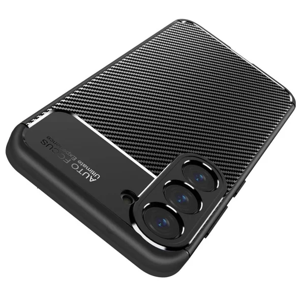 Силиконов Калъф Techsuit Carbon Fibre Brushed за Samsung Galaxy S25, Черен 3