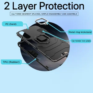 Удароустойчив калъф Techsuit CamShield за Samsung Galaxy S25, Черен 3