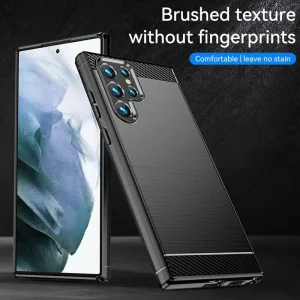Силиконов Калъф Techsuit Carbon Fibre Brushed за Samsung Galaxy S25 Ultra, Черен 4