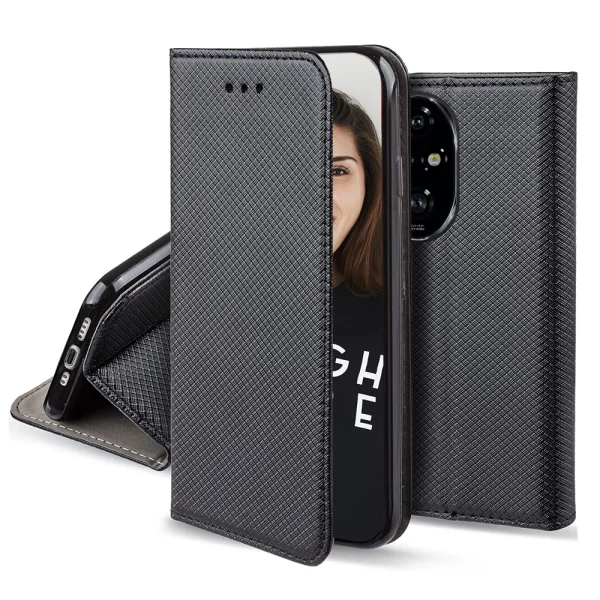 Smart Book Wallet Case for Huawei Honor 200 Pro, Black 3