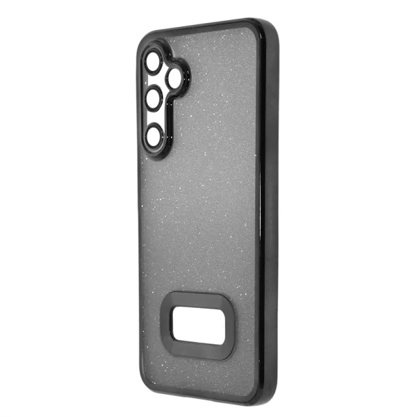 Silicone case Shining Frame for Samsung A55 5G, Black 1