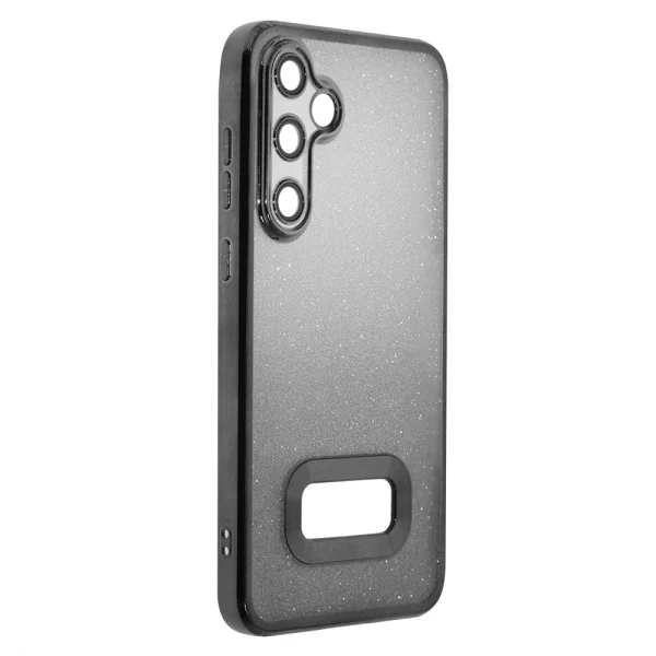 Silicone case Shining Frame for Samsung A55 5G, Black 2