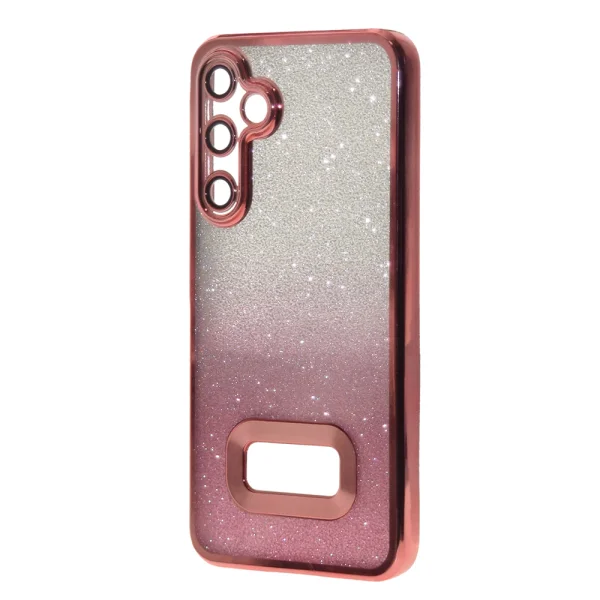 Силиконов калъф Shining Frame за Samsung A55 5G, Розов 1